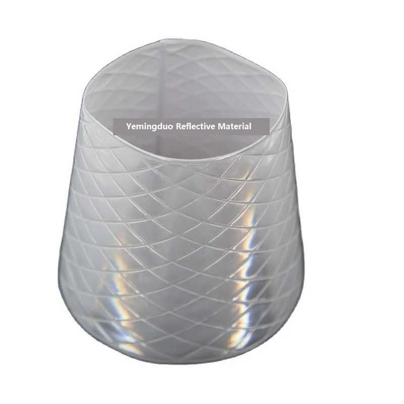 15cm*9.87cm*14.65cm Reflective Road Cone Sleeve PVC Lattice Reflector Film For Cones