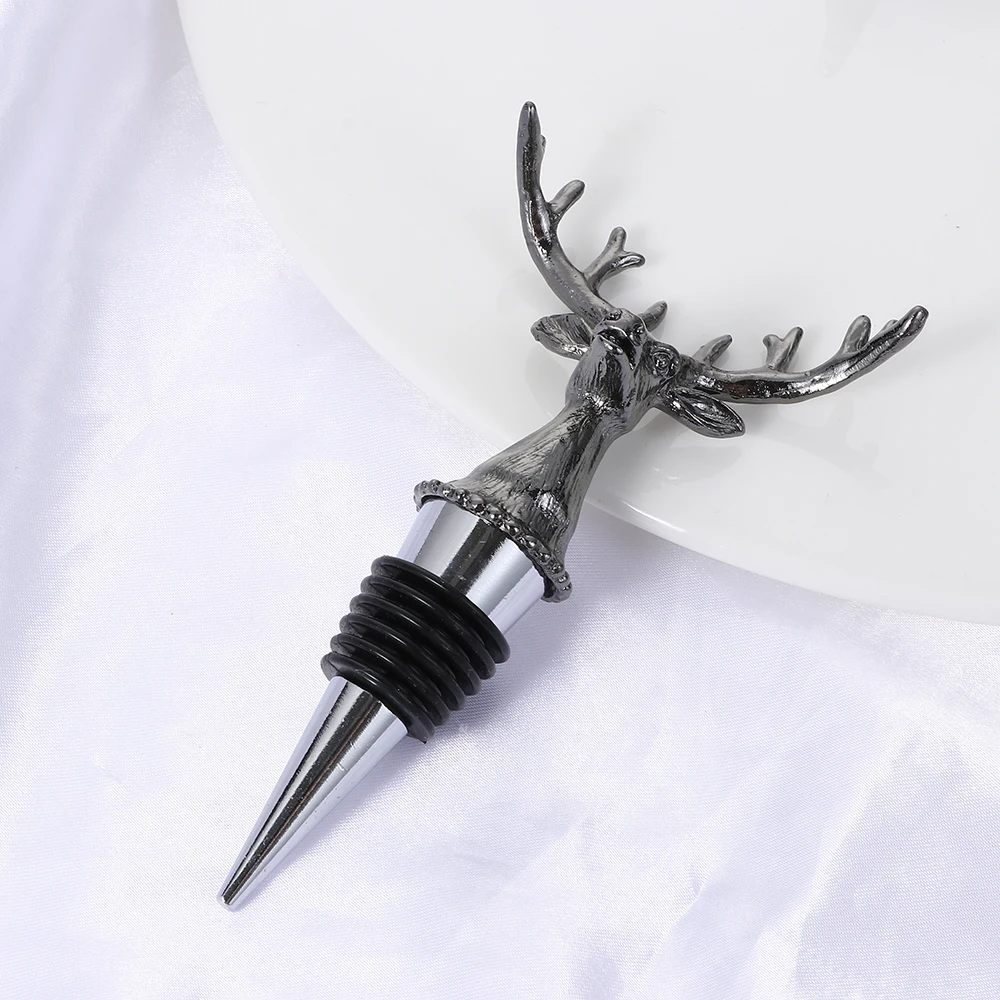 Elegant Deer Head Wine Stopper - Leak Proof Bottle Sealer and Wine Accessory