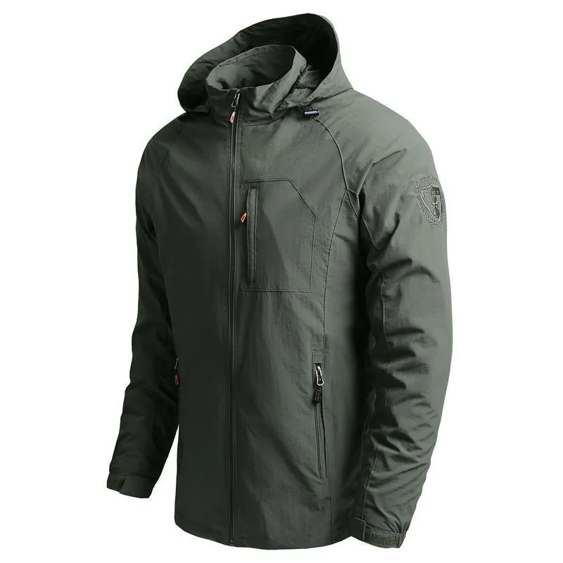 2023 Autumn and Winter New Quick Drying Jacket Men's Loose Relaxed Coat Military Outdoor Camping Work Coat Bomber Jacket Men
