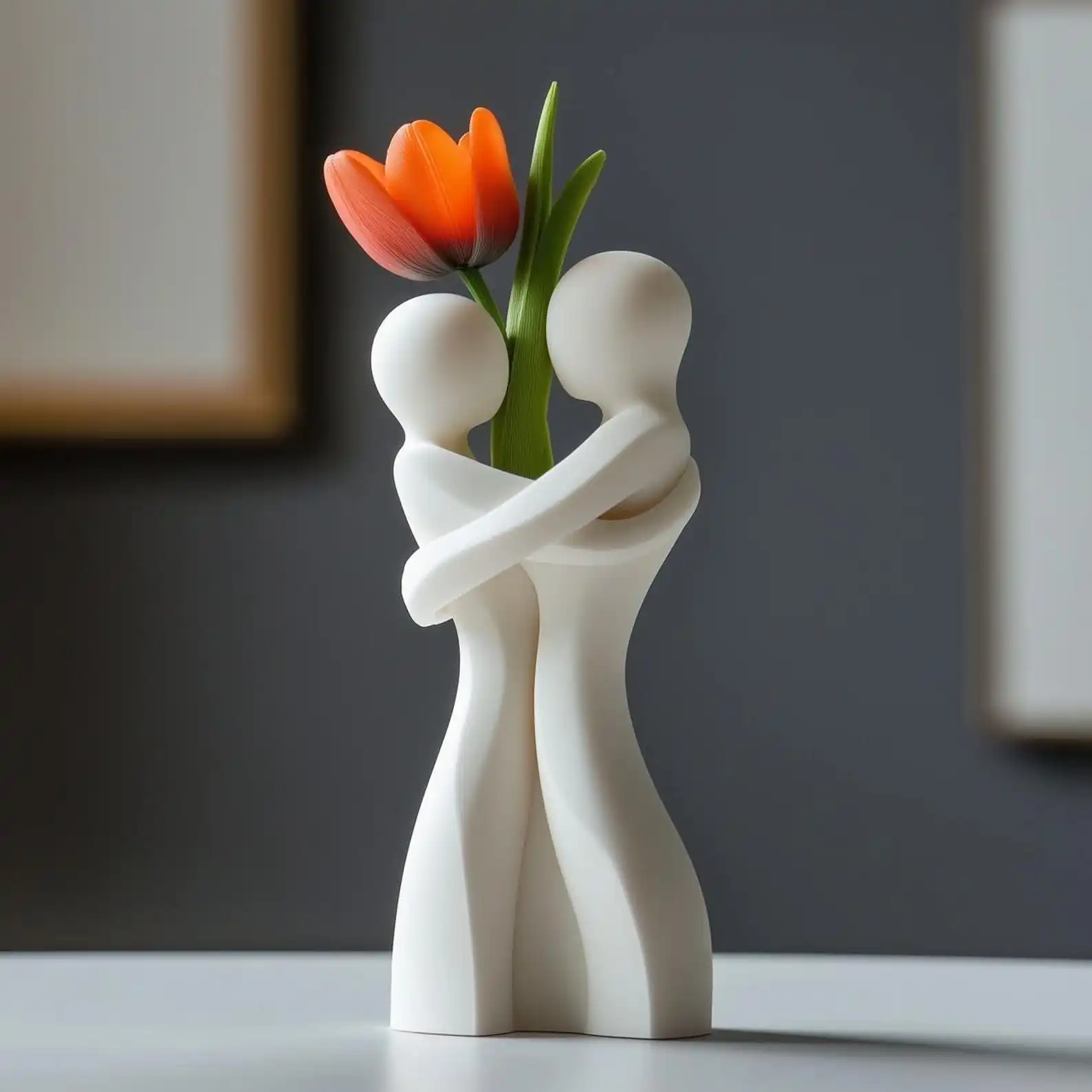 Heart-Shaped Hug Vase – Romantic Decorative Vase for Valentine’s Day, Wedding & Anniversary Gift 1