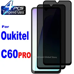 Enhanced Privacy Tempered Glass Screen Protector for 2 Pieces (Oukitel C60 Pro)