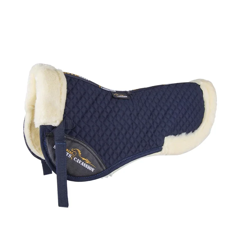 black color corrective lined half pad riding horse on horse back saddle pad equestrian equipment