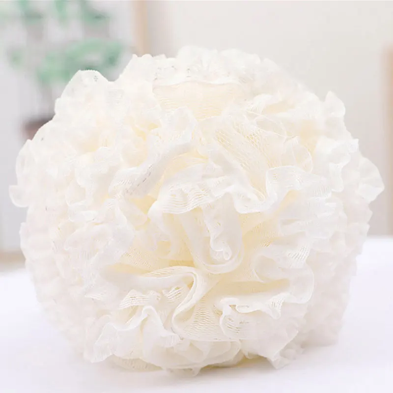 Soft Bath Scrub Bath Ball Body Clean Bath Puff Bathroom Supplies  Flower Scrubbing Bubble Shower Mesh Sponge Back Brush 6