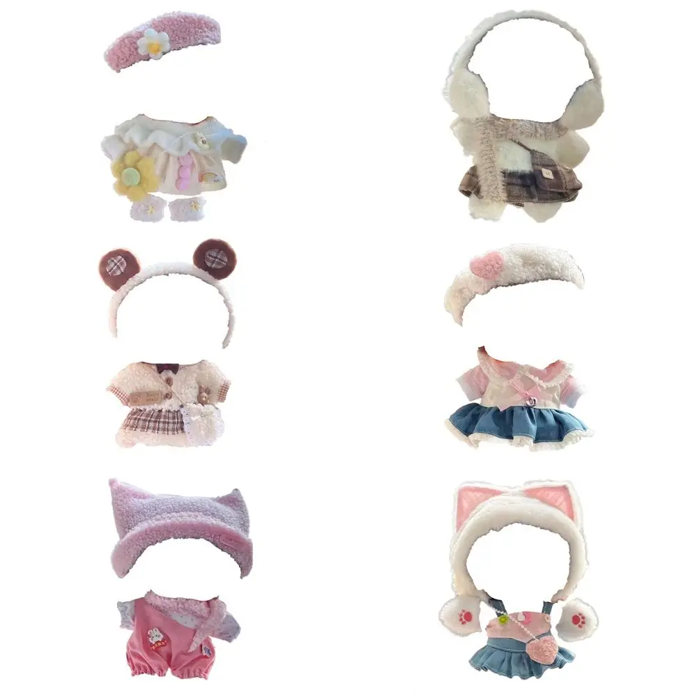 Fashion Cat Ear Set 20cm Cotton Dress DIY Clothing Princess Skirt Idol Clothes Dress Up Pink Clothes Accessories