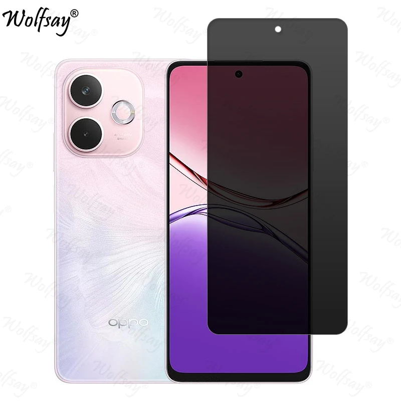 Anti-Spy Tempered Glass Privacy Screen Protector with Camera Lens Film