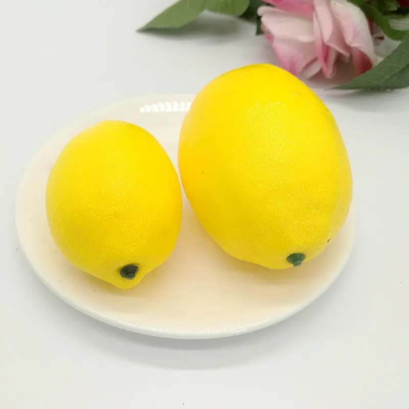 Yellow Green Lemon Artificial Fruits Food Photography Props Home Garden Decoration Simulation Plastic Fake Fruits