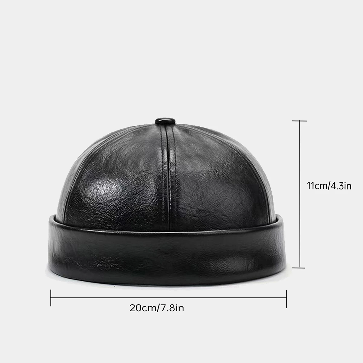 New Autumn and Winter Leather Hats for Middle-Aged and Elderly People, Melon Skin Hats for Men, Landlord Hats, Octagonal Hats, Gifts for Dad to Protect Against the Cold