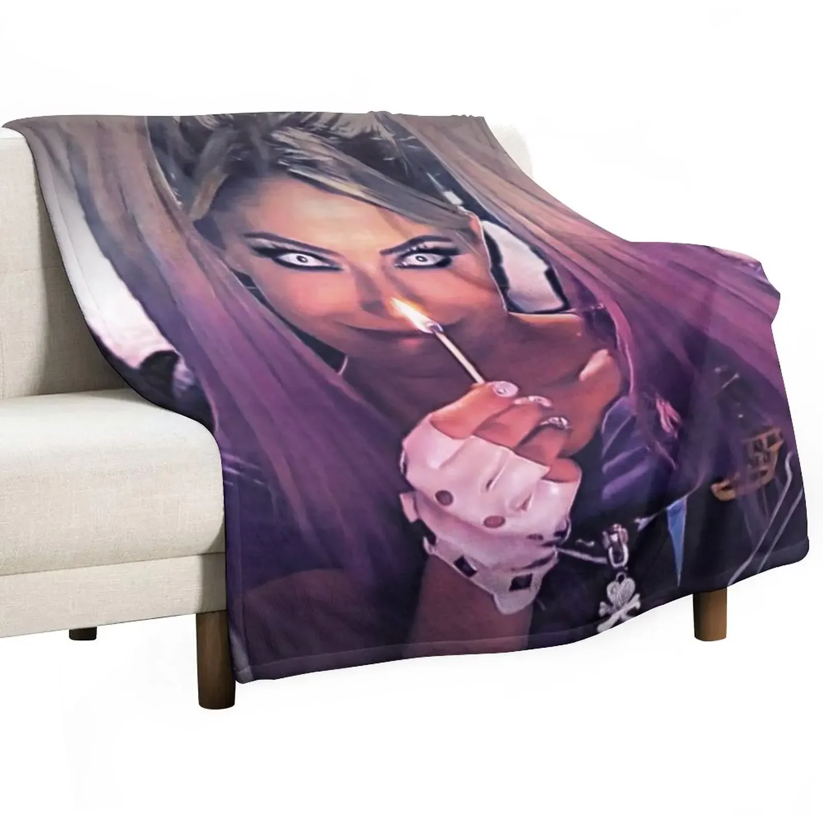 

Flaming Pink Vignette Throw Blanket manga sofa bed Designers Decorative Sofa Blankets