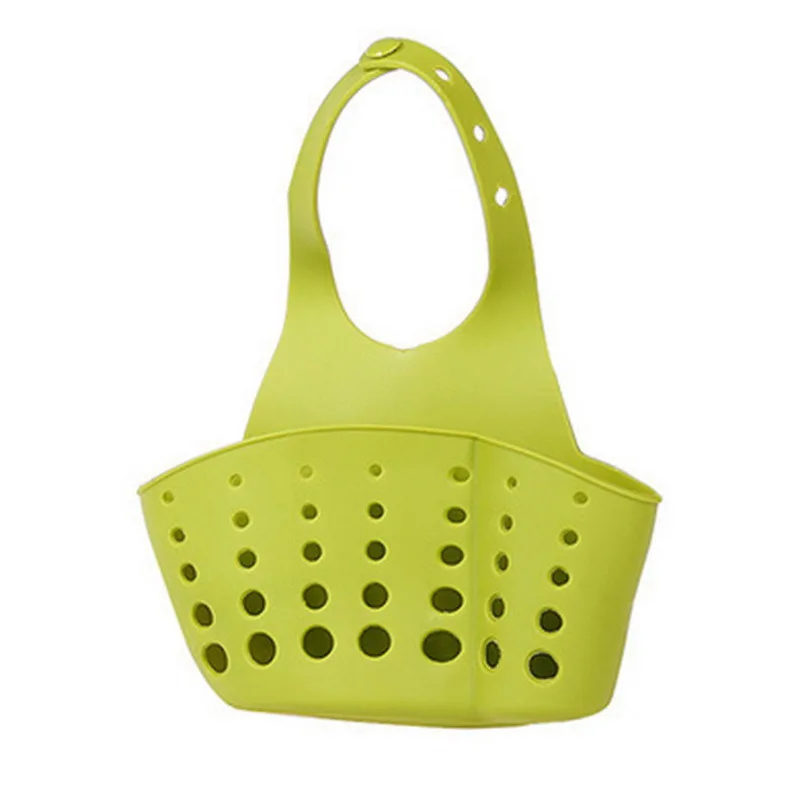 Description Picture 2 of itemSink Shelf Soap Sponge Holder Clip Dish Drainer Drying Rack Silicone Storage Basket Bag Bathroom Holder Kitchen Accessories Tool