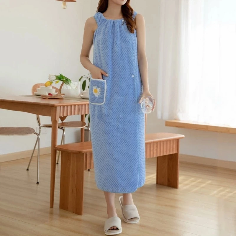 Bathroom Wearable Bathrobe Woman Shower Female Soft Bath Towel For Adults Lady Home Textiles Bath And Sauna Towels