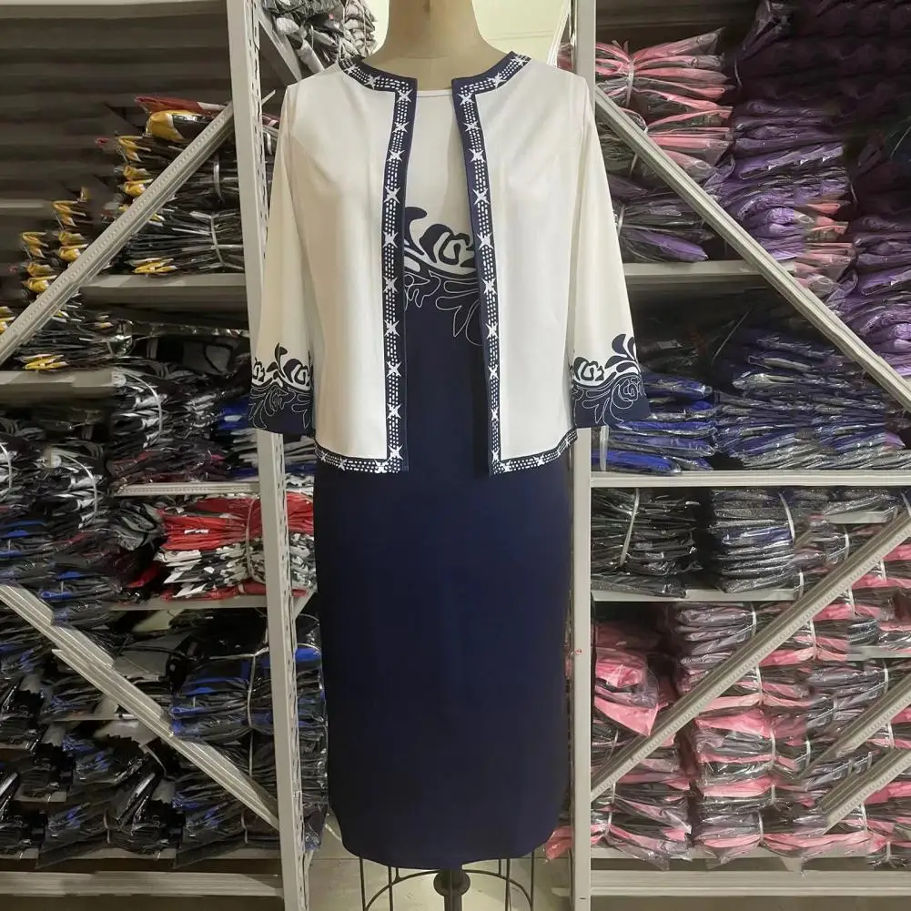 2 Pz/Set Set Di Abiti Da Donna Con Stampa Floreale Lady Summer Spring Outfit Plus Size Lady Summer Spring Outfit