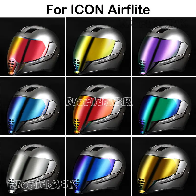 Visiera Per Casco Moto Visiera Visiera Visiera Di Ricambio Per Visiera Airflite Specchiata Per Caschi Icon Airflite.