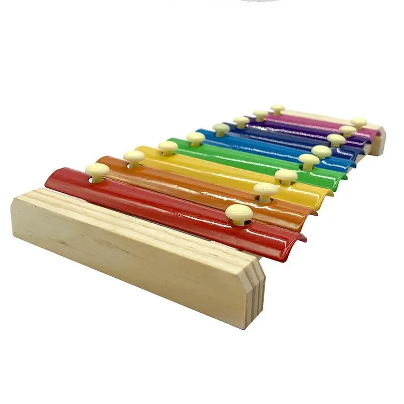 

Wood Xylophone Toy For Chicken Funny Xylophone Toy With 8 Metal Keys Chicken Pecking Toy Suitable For Hen Chicken Coop Parrots