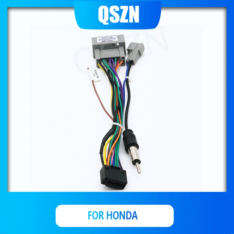 

QSZN DVD 16 PIN Power cable For Honda Civic Accord 8th/6th City Jade Jazz Fit CRIDER STEPWGN Harness Wiring Cables Car Radio