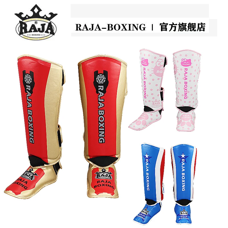 RAJA Children's Boxing Leg Guards Thickening Training Sanda Fighting Professional Protector