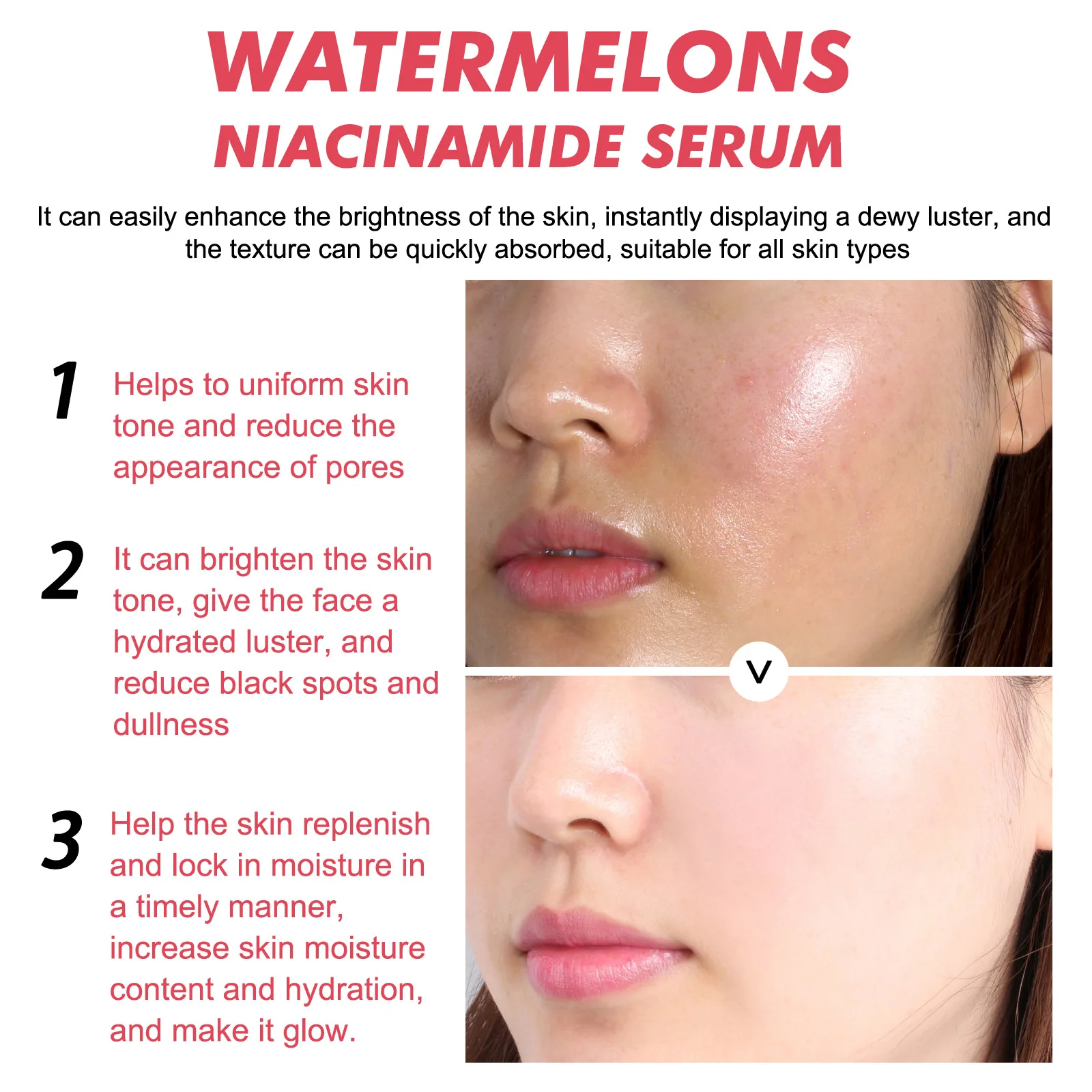 Watermelon Glow Facial Primer Cream Moisturizer Highlighter 6