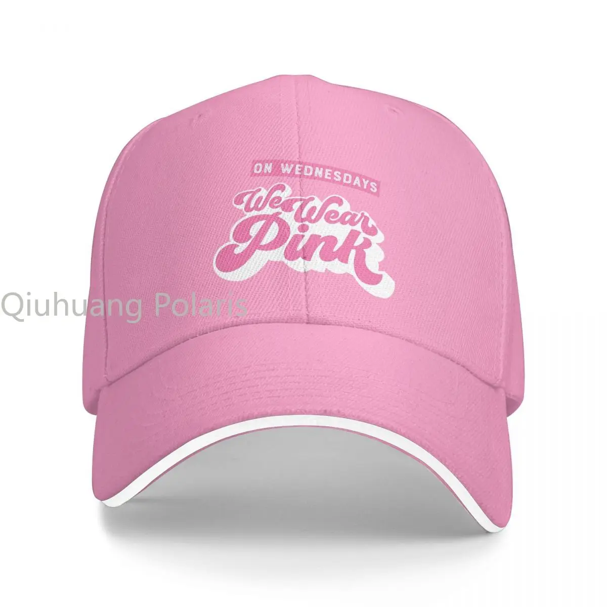 

On Wednesdays We Wear Pink Baseball Caps Popular Movie Sandwich Cap for Men Women Adjustable Dad Hat Outdoor