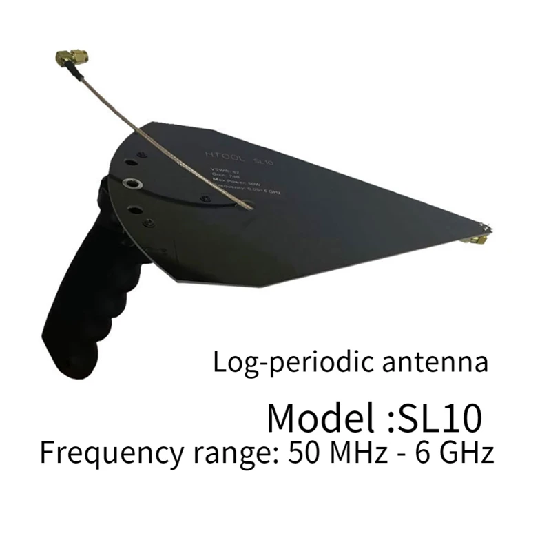 SL10 50MHz-6GHz 로그주기 안테나 지향성 안테나 스펙트럼 분석기용 고이득 7dB SMA 인터페이스 UWB 안테나-A32R