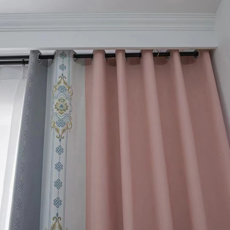 2 Panels European-style Luxury Curtains For Living Room Bedroom Thickened Simple Blackout Curtain Finished Custom Window Drapes