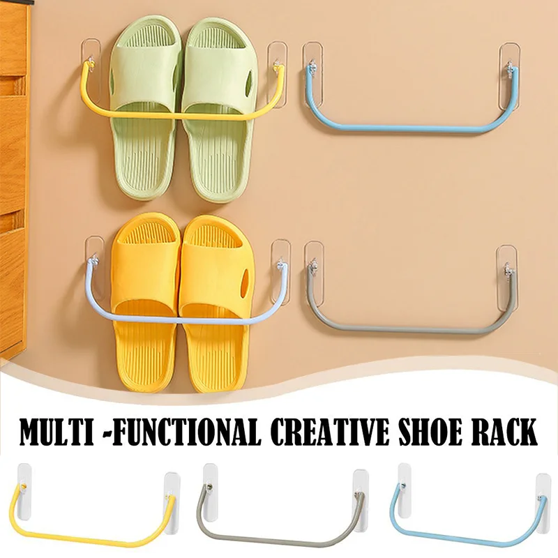 Scarpiera Magnetica Da Parete 2 Livelli - Senza Fori, Supporto Magnetico Per Scarpe E Asciugamani, Per Porte In Ferro E Camper, 50x11,2 Cm - 3