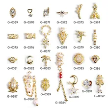 

3pcs/lot, 3d Nail Art Bear Zircon Jewelry Designs Alloy With Pearls Crystal Rhinestones Nail Tips Beauty