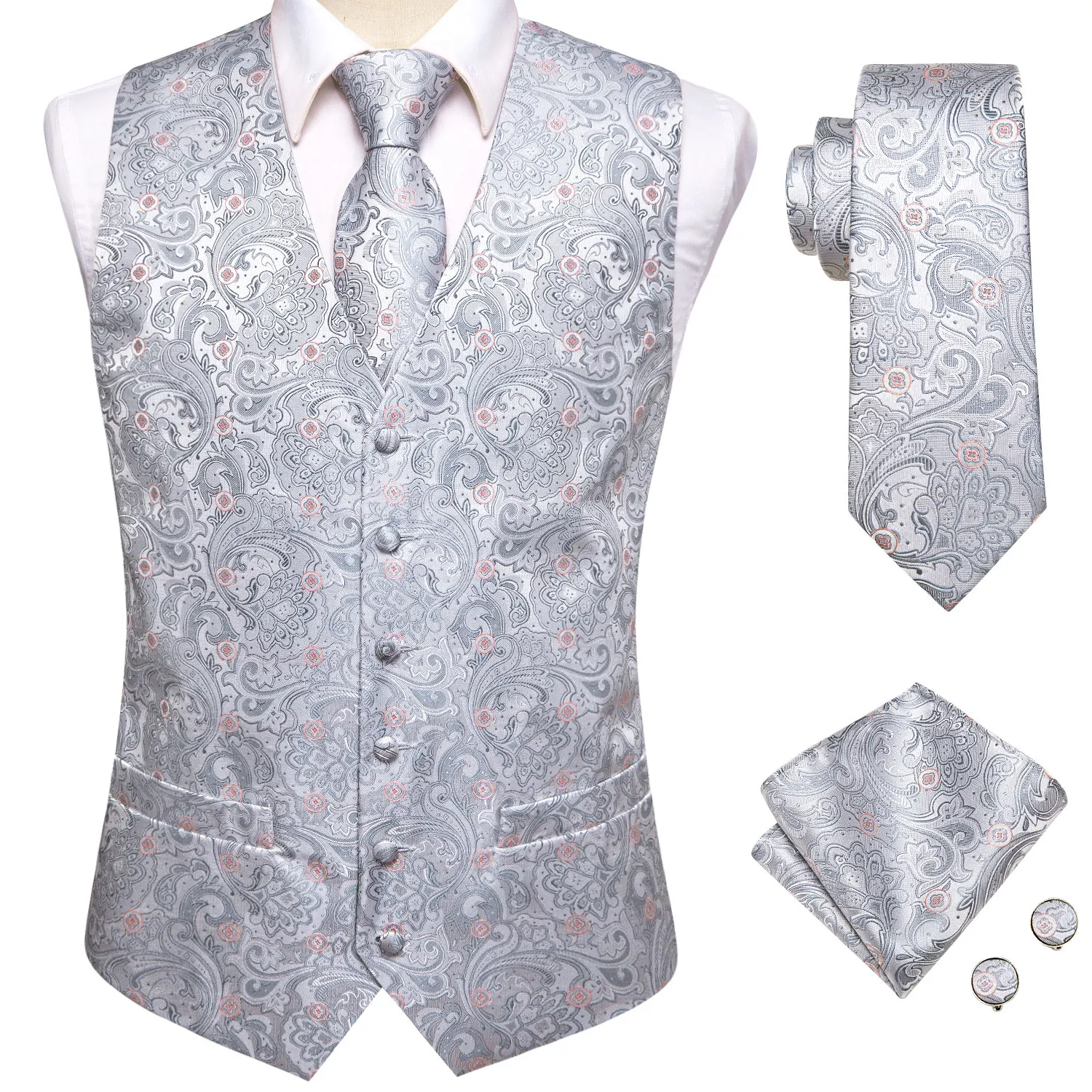 Traje Gris A Cuadros Con Cuello De Tortuga