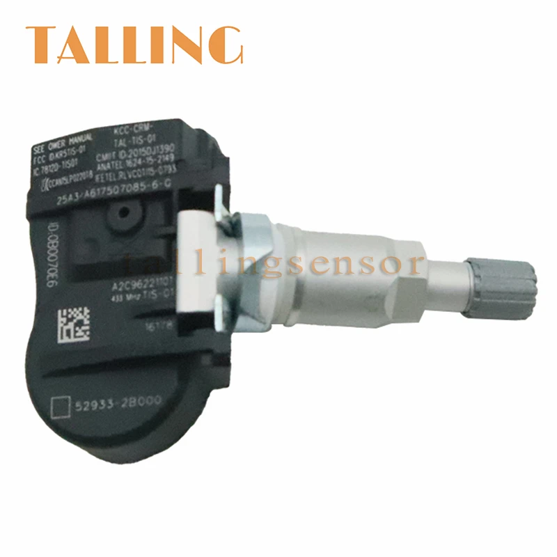 TPMS Ÿ̾ з ͸ , 433MHz,  Ÿ ҳŸ  2012, 52933-2B000, 52933 2B000, ǰ