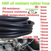 1M สีดํา ID 3 ~ 32 มม.NBR Smooth สายยางไนไตรล์สําหรับยานยนต์และรถจักรยานยนต์เครื่องจักรท่อยืดหยุ่นแรงดันสูงท่อ 2