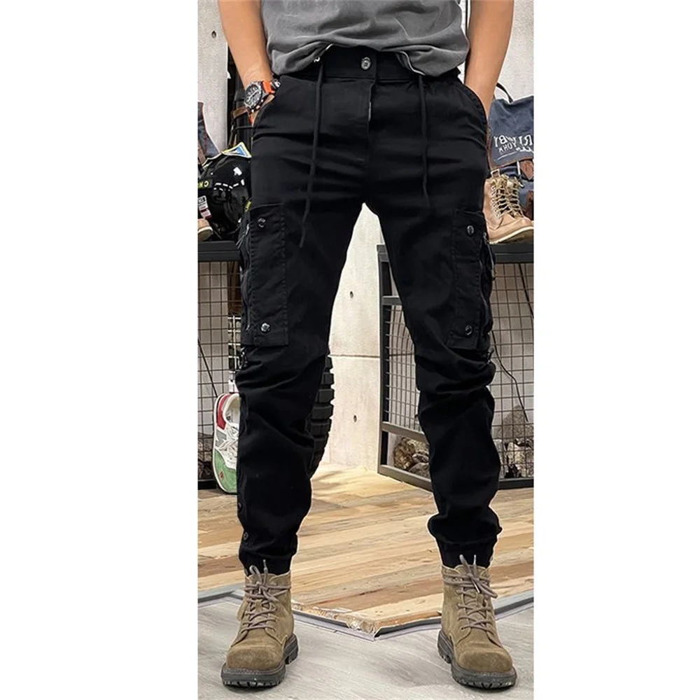 Camo Navy Trousers Man Harem Y2K Tactical Military Cargo Pants  Men High Quality Outdoor Hip Hop Work Stacked Slacks y2k pants