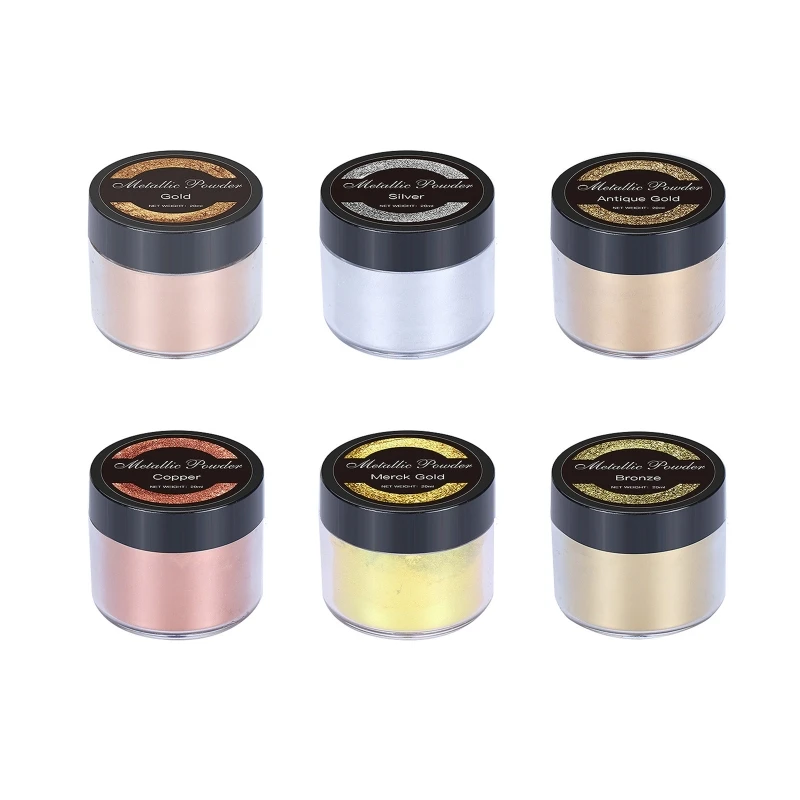 

Premium Mica Powder Pigment 4Colors 20g/0.7oz Each Metallic Pigment Powder