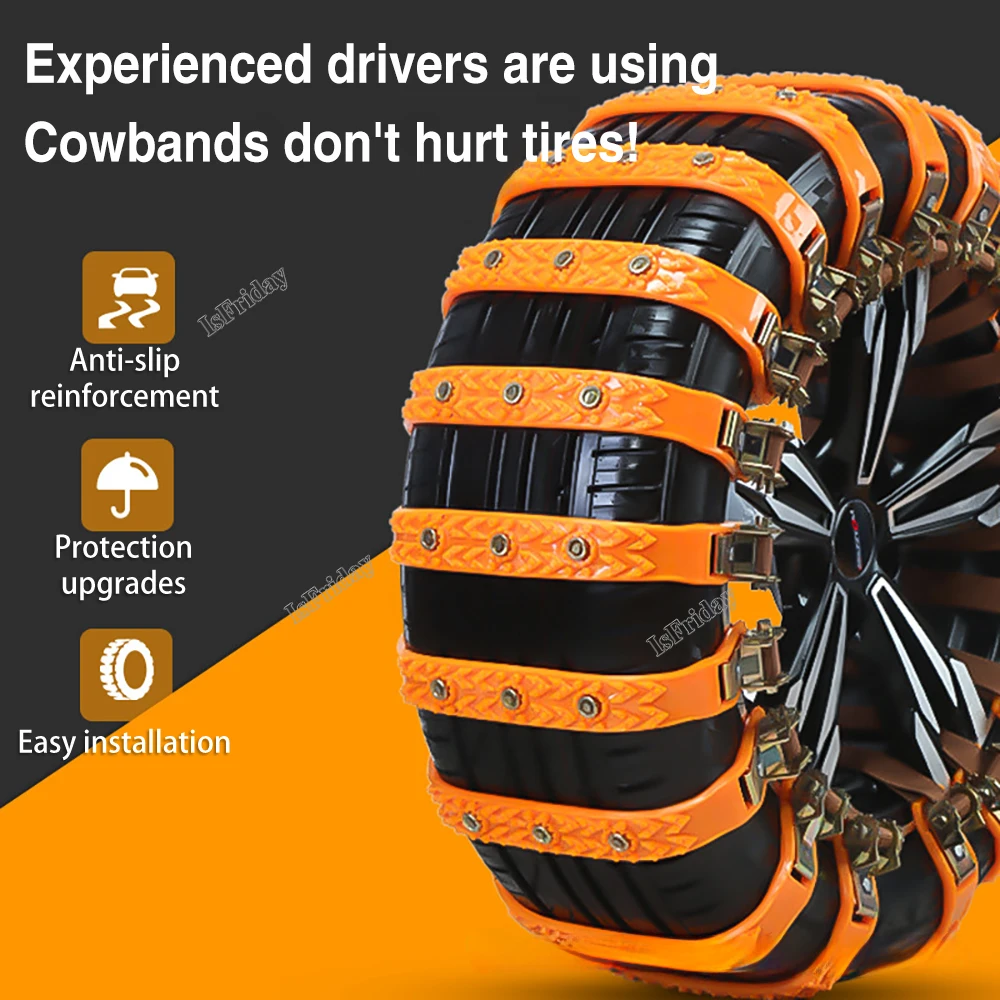 ISFRIDAY Automobile tires, anti slip chains, vans, sedans, off-road vehicles, snow chains should be universal