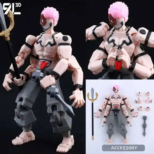 9L3D Printed Anime Jujutsu Kaisen Sukuna Yuji Yuta Satoru Gojo Lucky Dummy 13 Movable Shapeshift Action Figures Mannequin Toys - Image 32