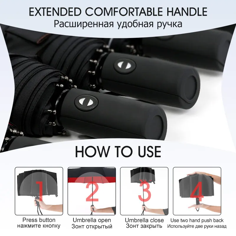 Strong Windproof Double Automatic 3 Folding Umbrella folding umbrella,automatic umbrella,capsule umbrella