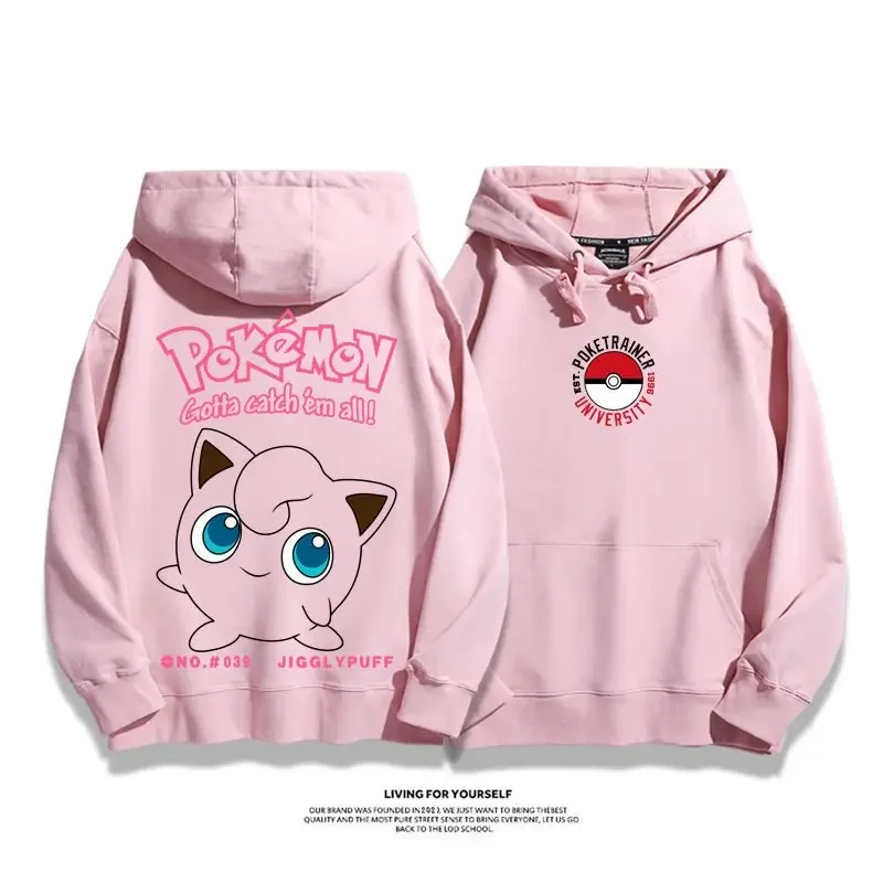 

Pokémon Series Pikachu Sweatshirt Boy's Collection Cartoon Peripheral Pure Cotton Print Hooded Couple Coat Trend