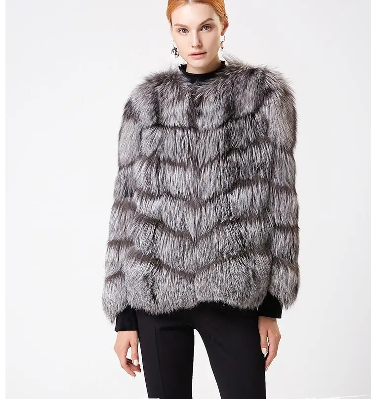 2023 Fashion Ladies Warm Luxury Super Comfortable Natural Fox Fur Coat Thickened Premium Stylish Outwear Chic Womens Tops and Bl