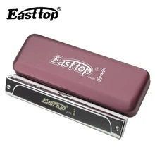 

Easttop Tremolo Harmonica 24 Holes Mouth Organ ABS Comb Brass Reeds Harp Professional Musical Instruments Key C East Top T2406S