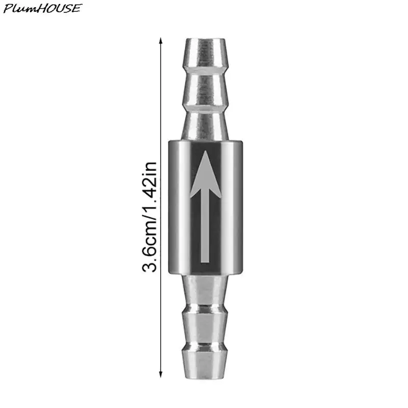 For CO2 Equipment Non Return Water For 4mm Pipe Aquarium Stainless Steel Check Valve Dioxide Cylinder To CO2 System Diffuser images - 6