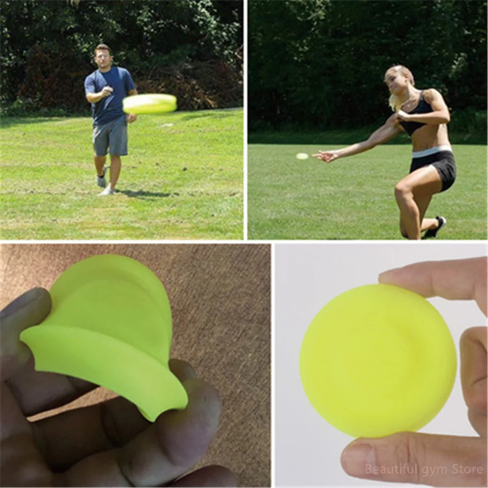 Mini Beach Flying Disk For Outdoor Sports Silicone Balance Disc Decompression Toys To Play Beach Entertainment Toys outdoor sports kids sucker sticky ball toy catch ball game balance training equipment smile children plastic toys for golf clubs