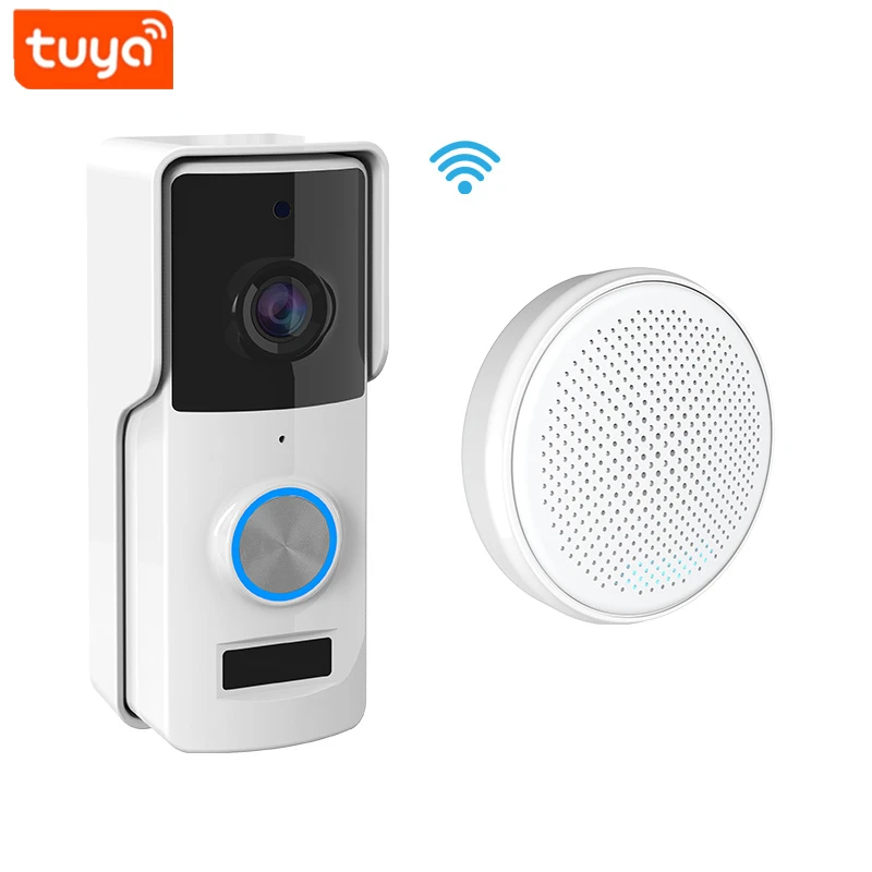 

Дверной Видеозвонок Tuya 2022 с Wi-Fi, 1080P, водонепроницаемый, на батарейках