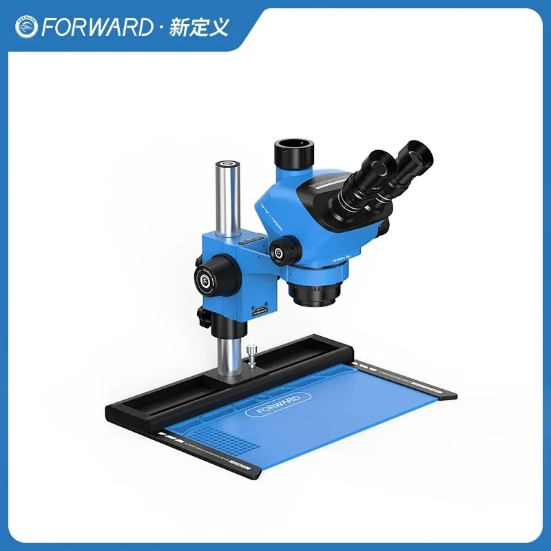 FORWARD × SOPTOP에서 개발한 FW-S60Promax 동기식 줌 삼안 실체 현미경(휴대폰 전자제품 용접 수리 도구용)