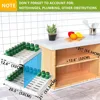 2 Pack Pull Out Cabinet Organizer 21" Deep Expandable Slide Out Drawer Organizers,No Drill Pull Out Drawers Adhesive 6