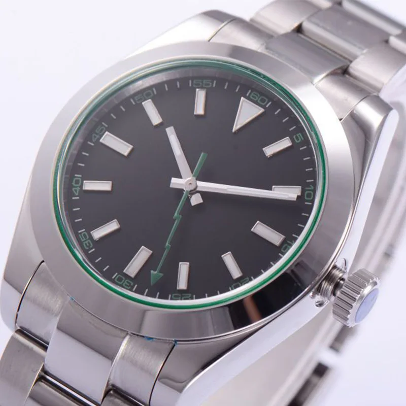 

New Fashion Parnis 40mm Black Dial Automatic Mechanical Men's Watch Sapphire Glass Luxury Watches For Men reloj hombre Man Clock