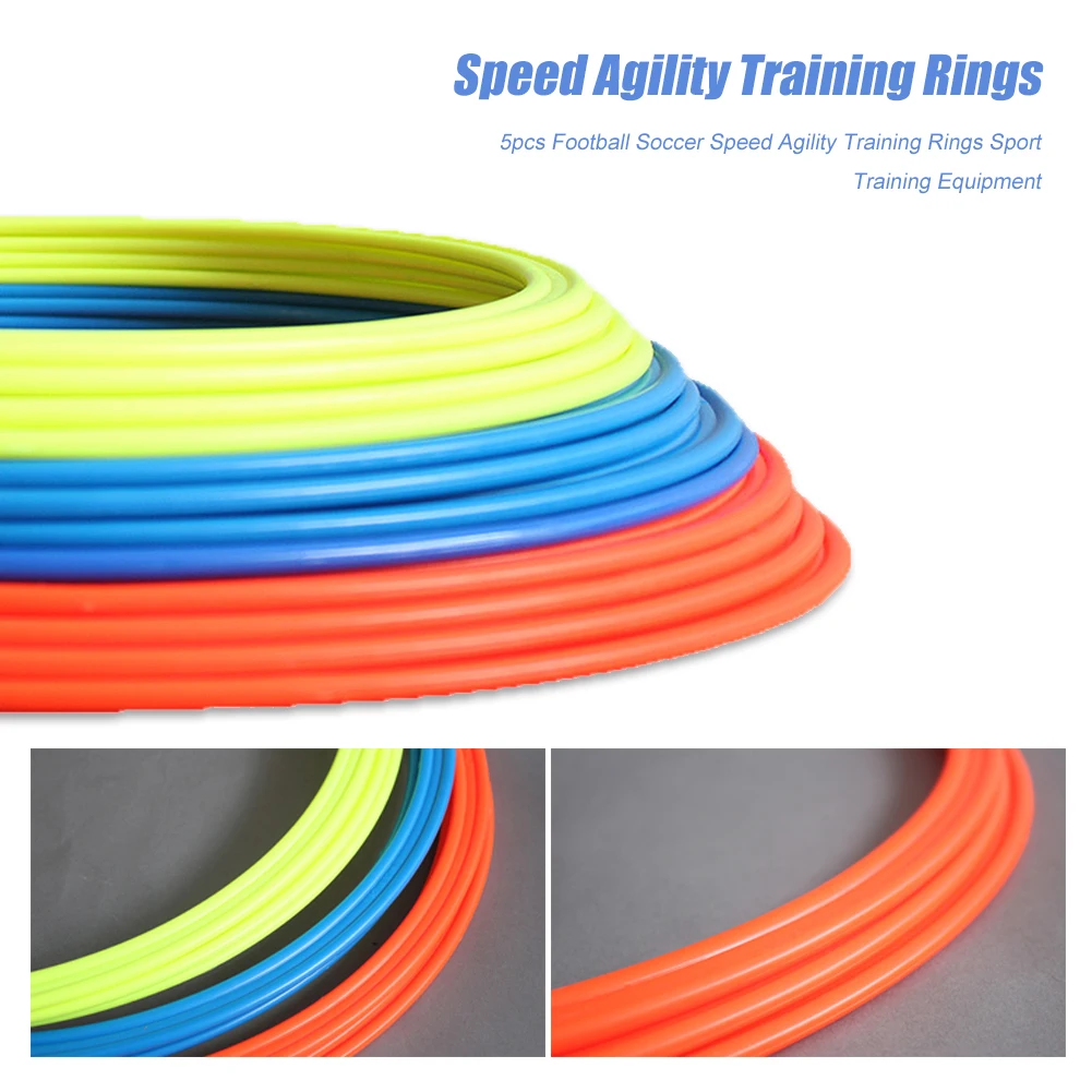 Durable Agility Training Rings Portable 5pcs/set Football Soccer Speed Agility Training Rings Sport Training Equipment
