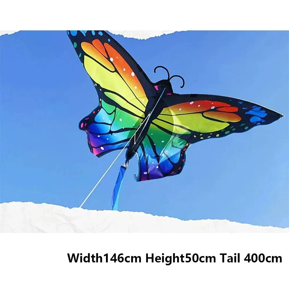 Children Flying Butterfly Kite Outdoors
