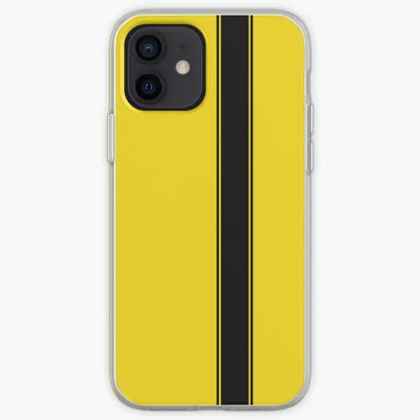 Racing Stripe Black On Yellow Iphone T Custodia Per Telefono Personalizzabile Per Iphone X Xs Xr Max 6 6S 7 8 Plus 11 12 13 14 Pro Max Mini