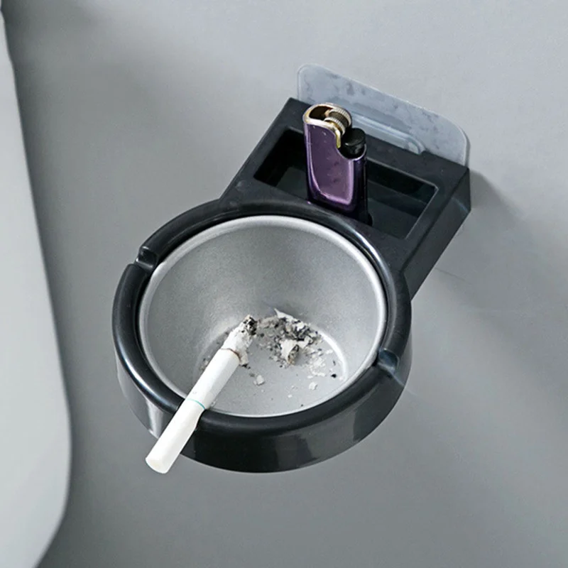 Stainless Steel Ashtray Wall-mounted Ashtray for Home or Office