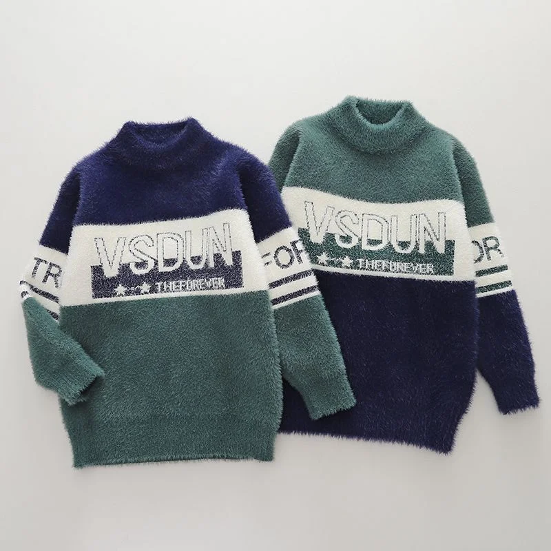 

Свитер для мальчиков, шерстяное пальто, детские топы, вязаные дешевые демисезонные Плотные хлопковые пуловеры, официальная спортивная детская одежда