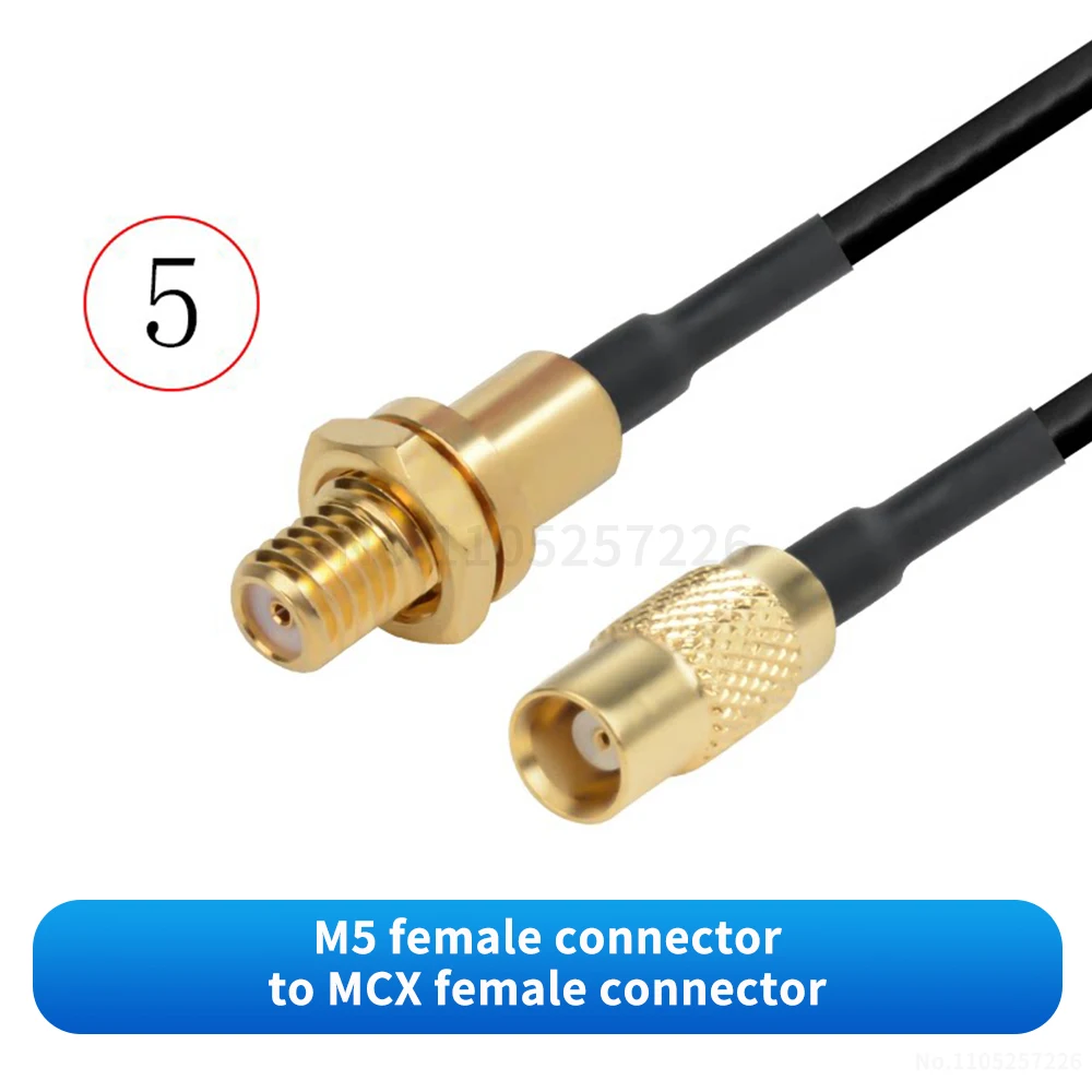 M5 auf MCX Stecker/Buchse (RG316 schwarzes RF-Adapterkabel) M5 auf MCX Signalverbindungskabel Verlängerungskabel (1 Stück) – Detail 6