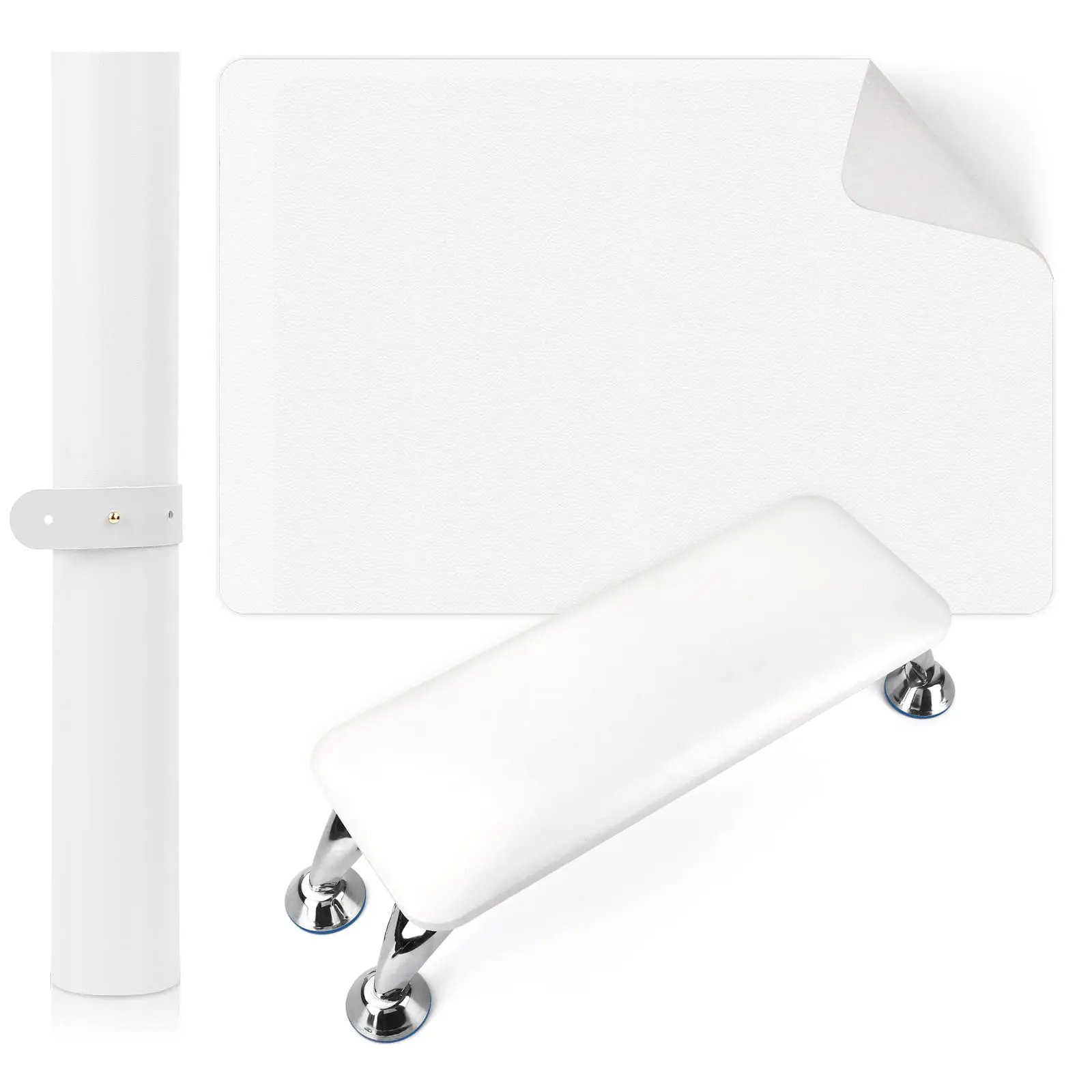 Acrylic nail armrests, microfibre leather nail hand rest cushions, soft hand pillow footstool for technicians