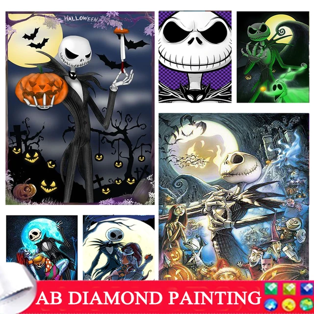 The Nightmare Before Christmas Diamond Painting 5D Disney Diamond  Embroidery Mosaic Jack Skellington Halloween Home Decor Gifts - AliExpress